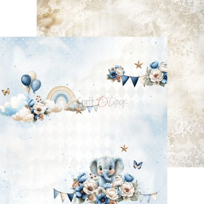 Baby Boy Universe - Mix - zestaw papierów 20,3 x 20,3 cm - karta 1